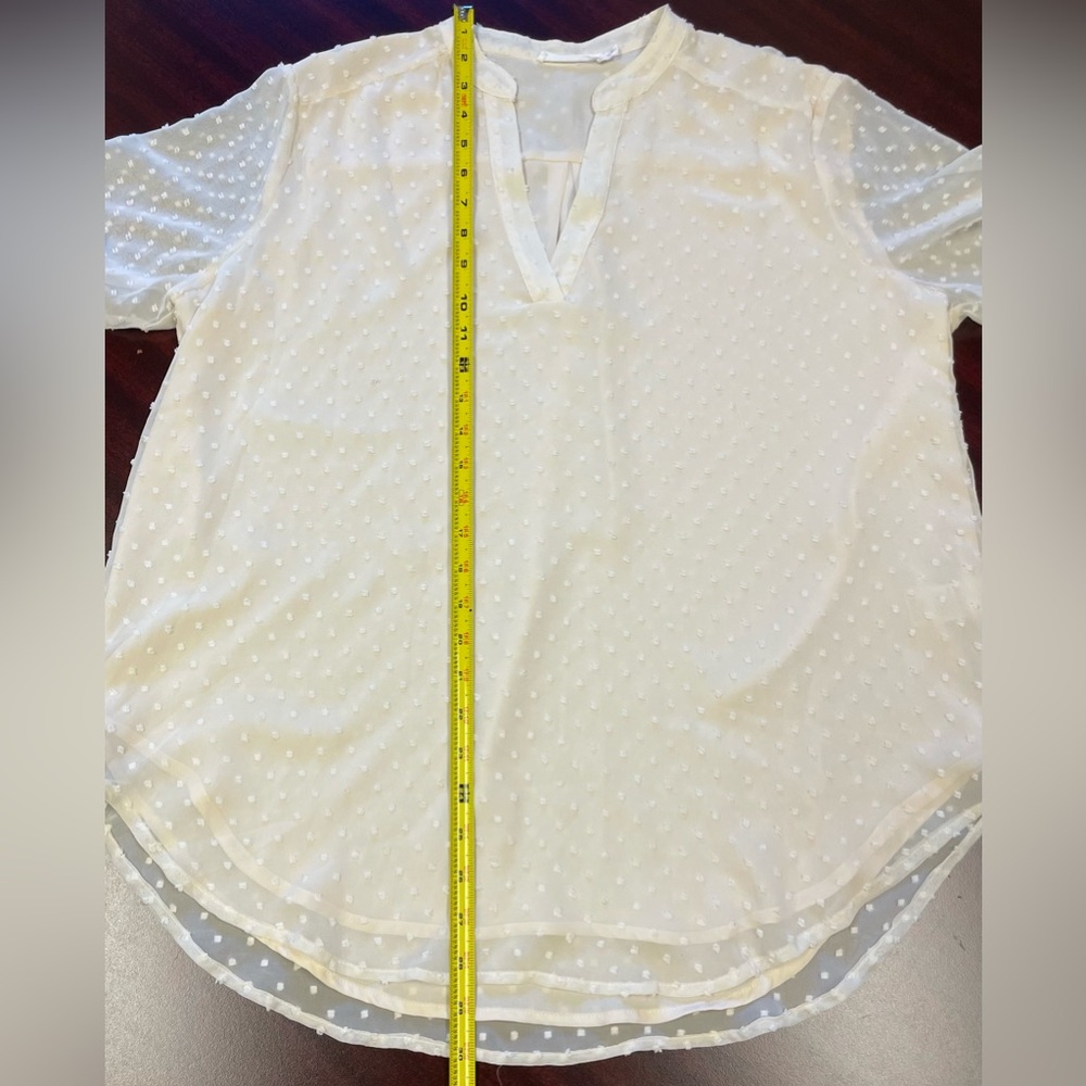 Lush Warren Clip Dot Blouse Off-White XL – From Stitch Fix - Picture 6 of 7